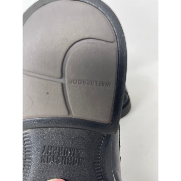 208985 MENS SHOE SIZE 10.5 M BLACK WATERPROOF LEATHER LACE UP JOHNSTON & MUPRHY - Picture 6 of 10